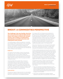 Commodities Brexit considerations