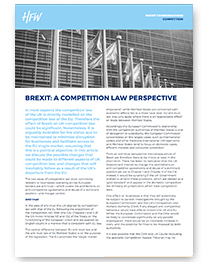 Competition Brexit considerations
