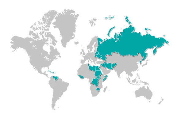 Countries subject to EU or US sanctions, September 2015