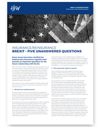 Insurance and reinsurance Brexit considerations