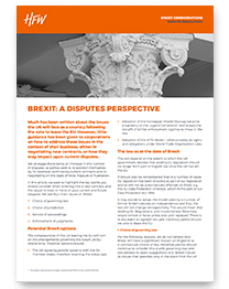 Dispute resolution Brexit considerations