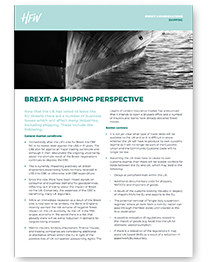 Shipping Brexit considerations